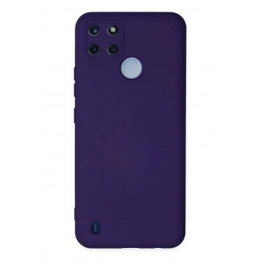 Mey İthalat®  Realme C25Y Kılıf Nano içi Kadife Silikon - Mor