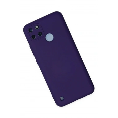 Mey İthalat®  Realme C25Y Kılıf Nano içi Kadife Silikon - Mor