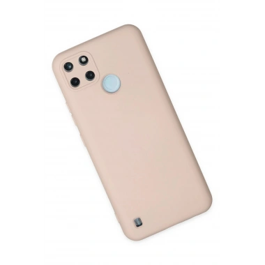 Mey İthalat®  Realme C25Y Kılıf Nano içi Kadife Silikon - Pudra