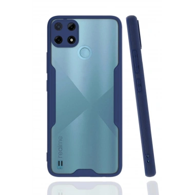 Mey İthalat®  Realme C25Y Kılıf Platin Silikon - Lacivert