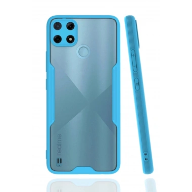 Mey İthalat®  Realme C25Y Kılıf Platin Silikon - Mavi