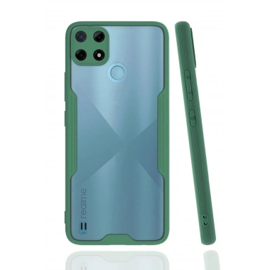 Mey İthalat®  Realme C25Y Kılıf Platin Silikon - Yeşil