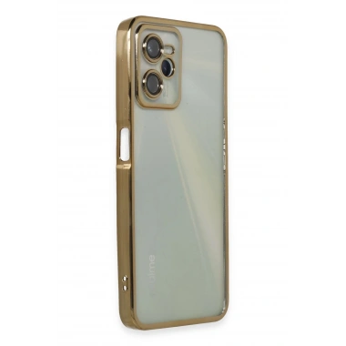 Mey İthalat®  Realme C35 Kılıf  Lensli Silikon - Gold
