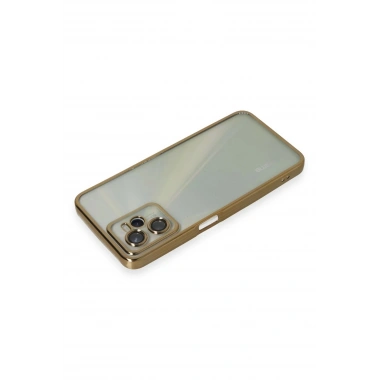 Mey İthalat®  Realme C35 Kılıf  Lensli Silikon - Gold