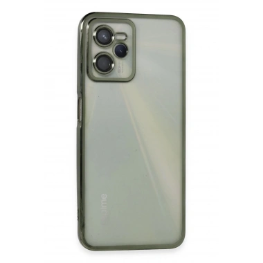 Mey İthalat®  Realme C35 Kılıf  Lensli Silikon - Yeşil