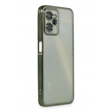 Mey İthalat®  Realme C35 Kılıf  Lensli Silikon - Yeşil