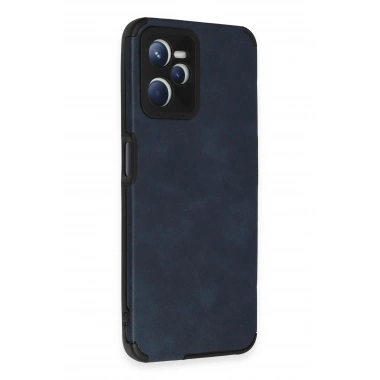 Mey İthalat® Realme C35 Kılıf Loop Deri Silikon - Lacivert