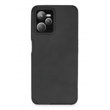 Mey İthalat® Realme C35 Kılıf Loop Deri Silikon - Siyah