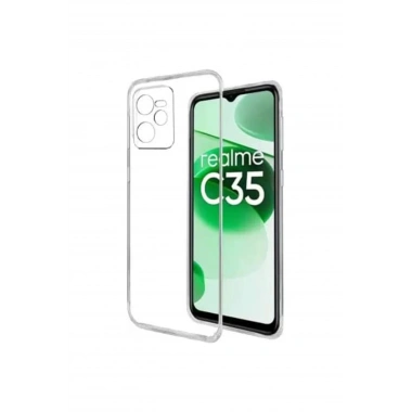 Mey İthalat®  Realme C35 Kılıf Lüx Şeffaf Silikon