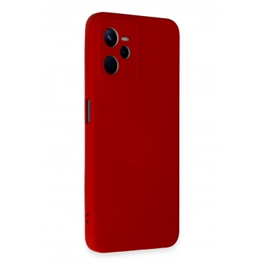Mey İthalat®  Realme C35 Kılıf Nano içi Kadife Silikon - Kırmızı