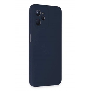 Mey İthalat®  Realme C35 Kılıf Nano içi Kadife Silikon - Lacivert