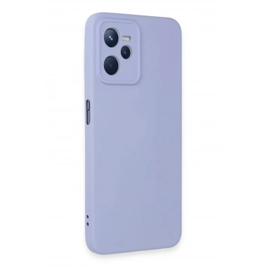 Mey İthalat®  Realme C35 Kılıf Nano içi Kadife Silikon - Lila