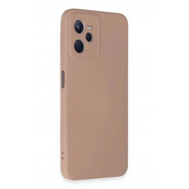 Mey İthalat®  Realme C35 Kılıf Nano içi Kadife Silikon - Pudra