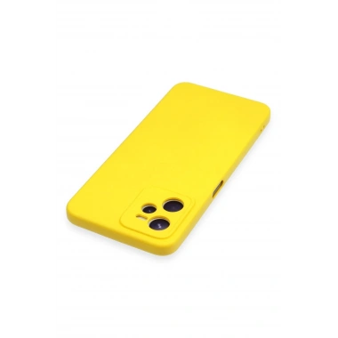 Mey İthalat®  Realme C35 Kılıf Nano içi Kadife Silikon - Sarı