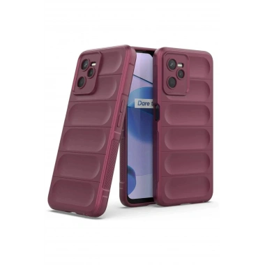 Mey İthalat®  Realme C35 Kılıf Optimum Silikon - Bordo