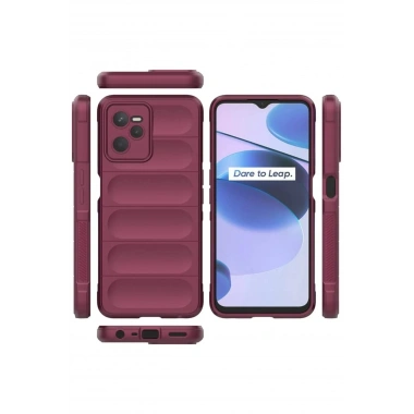 Mey İthalat®  Realme C35 Kılıf Optimum Silikon - Bordo