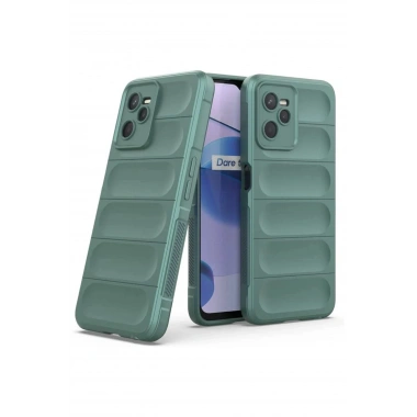 Mey İthalat®  Realme C35 Kılıf Optimum Silikon - Koyu Yeşil
