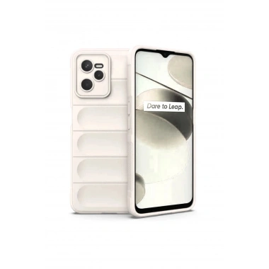 Mey İthalat®  Realme C35 Kılıf Optimum Silikon - Krem