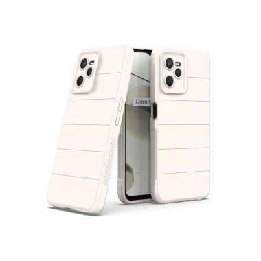 Mey İthalat®  Realme C35 Kılıf Optimum Silikon - Krem