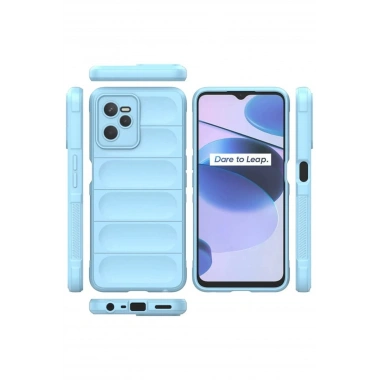 Mey İthalat®  Realme C35 Kılıf Optimum Silikon - Sky Blue