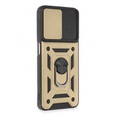 Mey İthalat®  Realme C35 Kılıf Pars Lens Yüzüklü Silikon - Gold