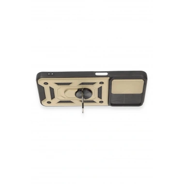 Mey İthalat®  Realme C35 Kılıf Pars Lens Yüzüklü Silikon - Gold