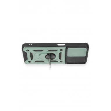 Mey İthalat®  Realme C35 Kılıf Pars Lens Yüzüklü Silikon - Yeşil