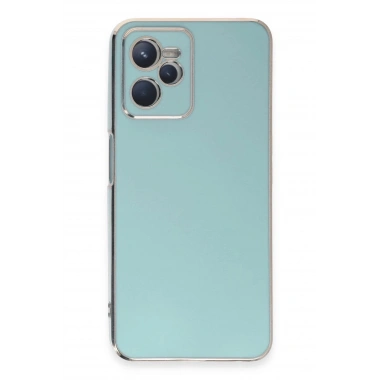 Mey İthalat®  Realme C35 Kılıf Volet Silikon - Açık Yeşil