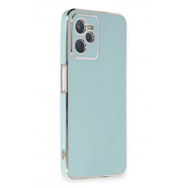 Mey İthalat®  Realme C35 Kılıf Volet Silikon - Açık Yeşil