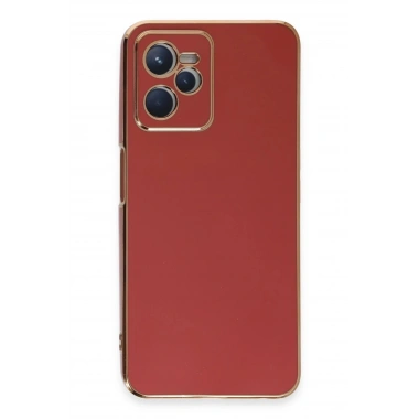 Mey İthalat®  Realme C35 Kılıf Volet Silikon - Kırmızı