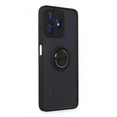 Mey İthalat®  Realme C53 Kılıf Montreal Yüzüklü Silikon Kapak - Siyah