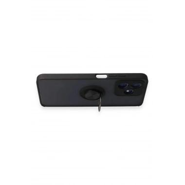 Mey İthalat®  Realme C53 Kılıf Montreal Yüzüklü Silikon Kapak - Siyah