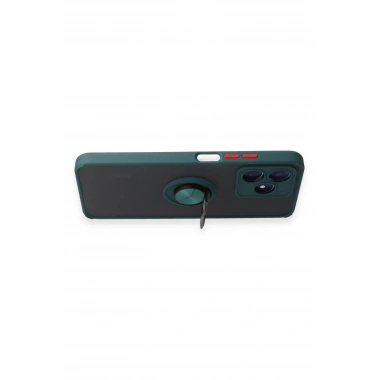 Mey İthalat®  Realme C53 Kılıf Montreal Yüzüklü Silikon Kapak - Yeşil