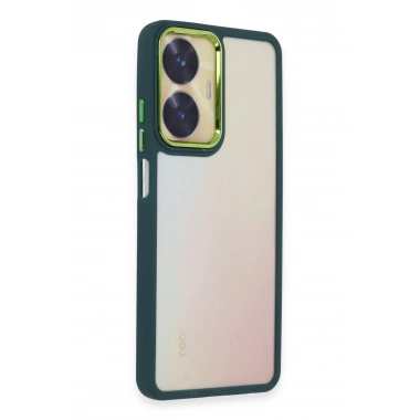 Mey İthalat® Realme C55 Kılıf Dora Kapak - Haki Yeşil