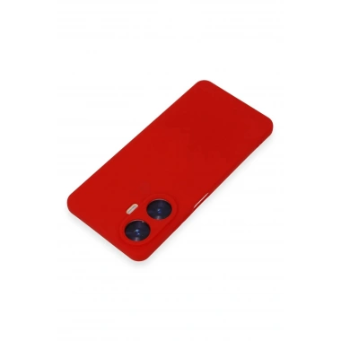 Mey İthalat®  Realme C55 Kılıf Nano içi Kadife Silikon - Kırmızı