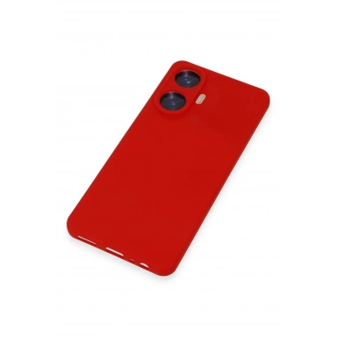 Mey İthalat®  Realme C55 Kılıf Nano içi Kadife Silikon - Kırmızı