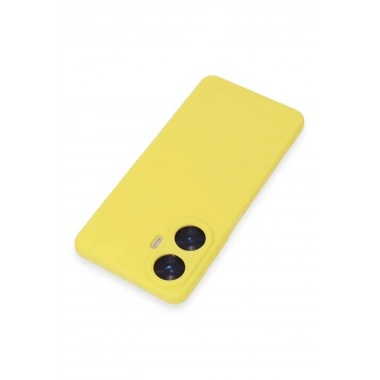 Mey İthalat®  Realme C55 Kılıf Nano içi Kadife Silikon - Sarı