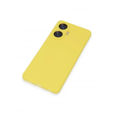 Mey İthalat®  Realme C55 Kılıf Nano içi Kadife Silikon - Sarı