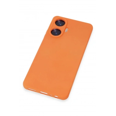 Mey İthalat®  Realme C55 Kılıf Nano içi Kadife Silikon - Turuncu