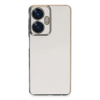 Mey İthalat®  Realme C55 Kılıf Volet Silikon - Beyaz