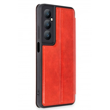 Mey İthalat®  Realme C65 Kılıf Flip Cover - Kırmızı