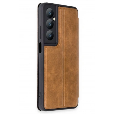 Mey İthalat®  Realme C65 Kılıf Flip Cover - Taba