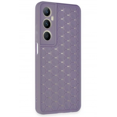 Mey İthalat® Realme C65 Kılıf Petek Silikon Kapak - Lila