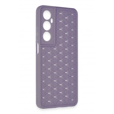 Mey İthalat® Realme C65 Kılıf Petek Silikon Kapak - Lila