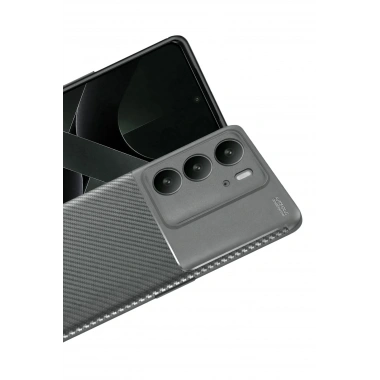 Mey İthalat®  Realme C75 4G Auto Focus Karbon Kapak - Gri