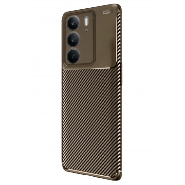 Mey İthalat®  Realme C75 4G Auto Focus Karbon Kapak - Kahverengi