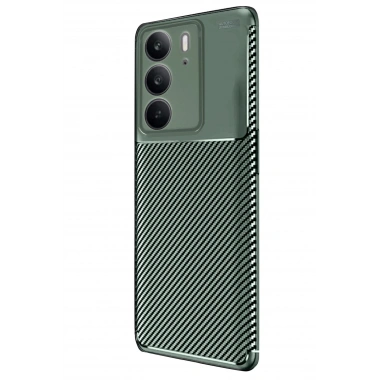 Mey İthalat®  Realme C75 4G Auto Focus Karbon Kapak - Koyu Yeşil