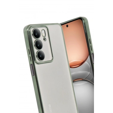 Mey İthalat®  Realme C75 4G Kılıf  Lensli Silikon - Yeşil