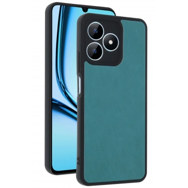 Mey İthalat®  Realme Note 50 4G Kılıf Aras Deri Kapak - Açık Yeşil
