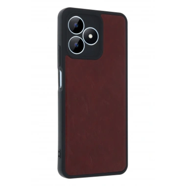Mey İthalat®  Realme Note 50 4G Kılıf Aras Deri Kapak - Bordo